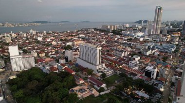 Georgetown, Penang Malezya - 14 Mayıs 2022 Ermeni Caddesi ve Georgetown 'un İnanılmaz Sahnesi