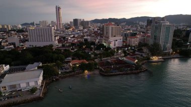 Georgetown, Penang Malezya - 14 Mayıs 2022 Ermeni Caddesi ve Georgetown 'un İnanılmaz Sahnesi
