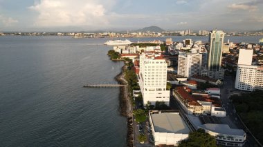 Georgetown, Penang Malezya - 14 Mayıs 2022 Ermeni Caddesi ve Georgetown 'un İnanılmaz Sahnesi