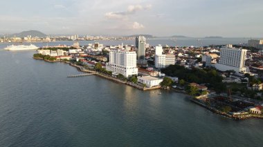 Georgetown, Penang Malezya - 14 Mayıs 2022 Ermeni Caddesi ve Georgetown 'un İnanılmaz Sahnesi