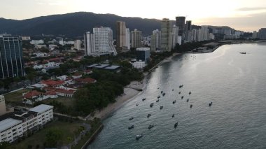 Georgetown, Penang Malezya - 14 Mayıs 2022 Ermeni Caddesi ve Georgetown 'un İnanılmaz Sahnesi