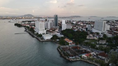 Georgetown, Penang Malezya - 14 Mayıs 2022 Ermeni Caddesi ve Georgetown 'un İnanılmaz Sahnesi