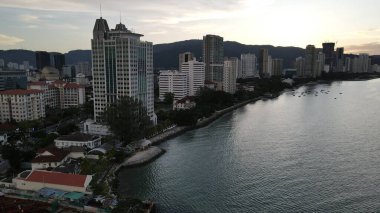 Georgetown, Penang Malezya - 14 Mayıs 2022 Ermeni Caddesi ve Georgetown 'un İnanılmaz Sahnesi