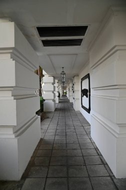 Georgetown, Penang Malezya - 14 Mayıs 2022 Ermeni Caddesi ve Georgetown 'un İnanılmaz Sahnesi