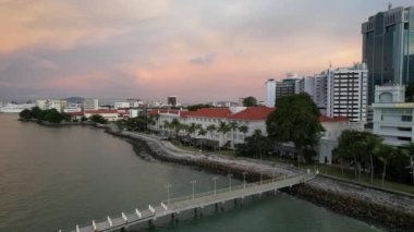 Georgetown, Penang Malezya - 14 Mayıs 2022 Ermeni Caddesi ve Georgetown 'un İnanılmaz Sahnesi