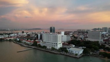 Georgetown, Penang Malezya - 14 Mayıs 2022 Ermeni Caddesi ve Georgetown 'un İnanılmaz Sahnesi