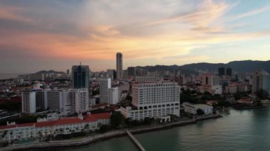 Georgetown, Penang Malezya - 14 Mayıs 2022 Ermeni Caddesi ve Georgetown 'un İnanılmaz Sahnesi