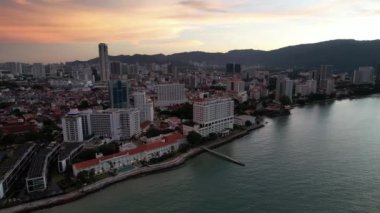 Georgetown, Penang Malezya - 14 Mayıs 2022 Ermeni Caddesi ve Georgetown 'un İnanılmaz Sahnesi