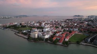 Georgetown, Penang Malezya - 14 Mayıs 2022 Ermeni Caddesi ve Georgetown 'un İnanılmaz Sahnesi