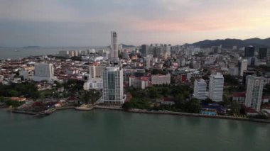 Georgetown, Penang Malezya - 14 Mayıs 2022 Ermeni Caddesi ve Georgetown 'un İnanılmaz Sahnesi