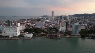 Georgetown, Penang Malezya - 14 Mayıs 2022 Ermeni Caddesi ve Georgetown 'un İnanılmaz Sahnesi