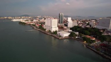 Georgetown, Penang Malezya - 14 Mayıs 2022 Ermeni Caddesi ve Georgetown 'un İnanılmaz Sahnesi