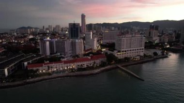 Georgetown, Penang Malezya - 14 Mayıs 2022 Ermeni Caddesi ve Georgetown 'un İnanılmaz Sahnesi