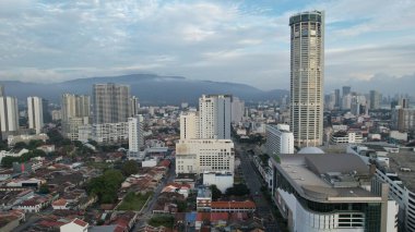 Georgetown, Penang Malezya - 14 Mayıs 2022 Ermeni Caddesi ve Georgetown 'un İnanılmaz Sahnesi