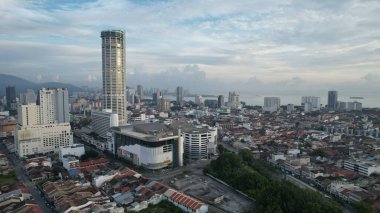 Georgetown, Penang Malezya - 14 Mayıs 2022 Ermeni Caddesi ve Georgetown 'un İnanılmaz Sahnesi