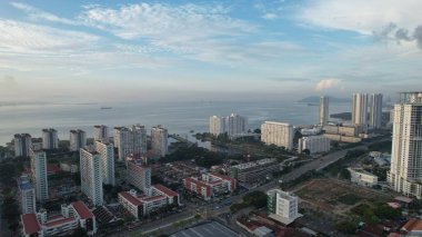 Georgetown, Penang Malezya - 14 Mayıs 2022 Ermeni Caddesi ve Georgetown 'un İnanılmaz Sahnesi