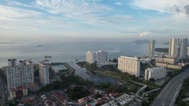 Georgetown, Penang Malezya - 14 Mayıs 2022 Ermeni Caddesi ve Georgetown 'un İnanılmaz Sahnesi