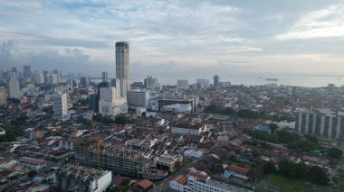 Georgetown, Penang Malezya - 14 Mayıs 2022 Ermeni Caddesi ve Georgetown 'un İnanılmaz Sahnesi