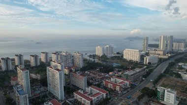 Georgetown, Penang Malezya - 14 Mayıs 2022 Ermeni Caddesi ve Georgetown 'un İnanılmaz Sahnesi