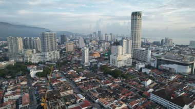 Georgetown, Penang Malezya - 14 Mayıs 2022 Ermeni Caddesi ve Georgetown 'un İnanılmaz Sahnesi