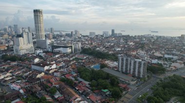 Georgetown, Penang Malezya - 14 Mayıs 2022 Ermeni Caddesi ve Georgetown 'un İnanılmaz Sahnesi