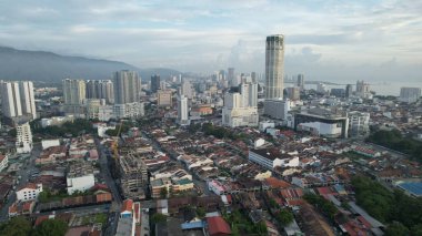 Georgetown, Penang Malezya - 14 Mayıs 2022 Ermeni Caddesi ve Georgetown 'un İnanılmaz Sahnesi