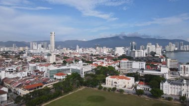 Georgetown, Penang Malezya - 14 Mayıs 2022 Ermeni Caddesi ve Georgetown 'un İnanılmaz Sahnesi