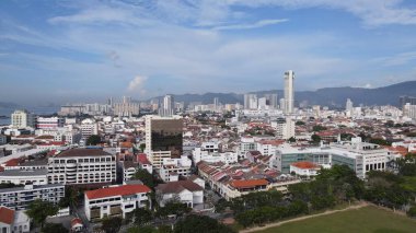 Georgetown, Penang Malezya - 14 Mayıs 2022 Ermeni Caddesi ve Georgetown 'un İnanılmaz Sahnesi