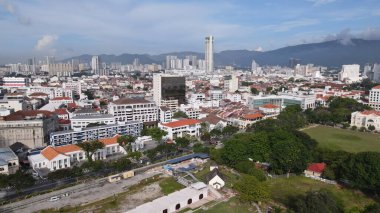 Georgetown, Penang Malezya - 14 Mayıs 2022 Ermeni Caddesi ve Georgetown 'un İnanılmaz Sahnesi