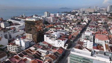 Georgetown, Penang Malezya - 14 Mayıs 2022 Ermeni Caddesi ve Georgetown 'un İnanılmaz Sahnesi