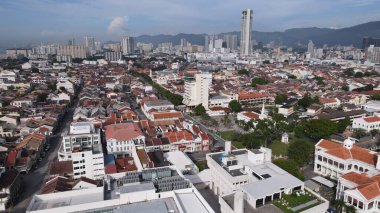 Georgetown, Penang Malezya - 14 Mayıs 2022 Ermeni Caddesi ve Georgetown 'un İnanılmaz Sahnesi