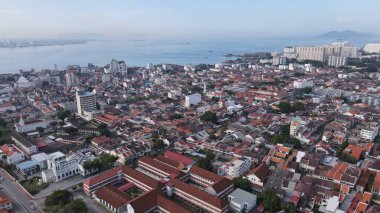 Georgetown, Penang Malezya - 14 Mayıs 2022 Ermeni Caddesi ve Georgetown 'un İnanılmaz Sahnesi