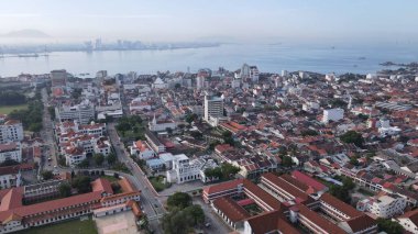 Georgetown, Penang Malezya - 14 Mayıs 2022 Ermeni Caddesi ve Georgetown 'un İnanılmaz Sahnesi