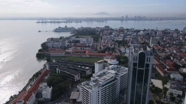 Georgetown, Penang Malezya - 14 Mayıs 2022 Ermeni Caddesi ve Georgetown 'un İnanılmaz Sahnesi