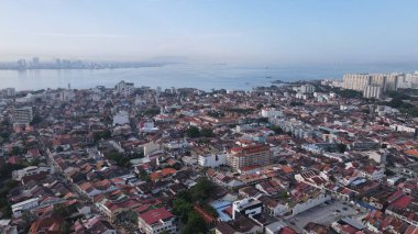 Georgetown, Penang Malezya - 14 Mayıs 2022 Ermeni Caddesi ve Georgetown 'un İnanılmaz Sahnesi