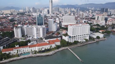 Georgetown, Penang Malezya - 14 Mayıs 2022 Ermeni Caddesi ve Georgetown 'un İnanılmaz Sahnesi