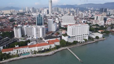 Georgetown, Penang Malezya - 14 Mayıs 2022 Ermeni Caddesi ve Georgetown 'un İnanılmaz Sahnesi