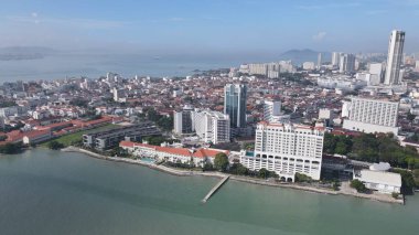 Georgetown, Penang Malezya - 14 Mayıs 2022 Ermeni Caddesi ve Georgetown 'un İnanılmaz Sahnesi