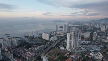 Georgetown, Penang Malezya - 14 Mayıs 2022 Ermeni Caddesi ve Georgetown 'un İnanılmaz Sahnesi