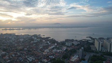 Georgetown, Penang Malezya - 14 Mayıs 2022 Ermeni Caddesi ve Georgetown 'un İnanılmaz Sahnesi