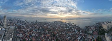 Georgetown, Penang Malezya - 14 Mayıs 2022 Ermeni Caddesi ve Georgetown 'un İnanılmaz Sahnesi