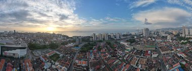 Georgetown, Penang Malezya - 14 Mayıs 2022 Ermeni Caddesi ve Georgetown 'un İnanılmaz Sahnesi
