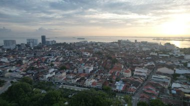 Georgetown, Penang Malezya - 14 Mayıs 2022 Ermeni Caddesi ve Georgetown 'un İnanılmaz Sahnesi