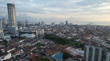 Georgetown, Penang Malezya - 14 Mayıs 2022 Ermeni Caddesi ve Georgetown 'un İnanılmaz Sahnesi