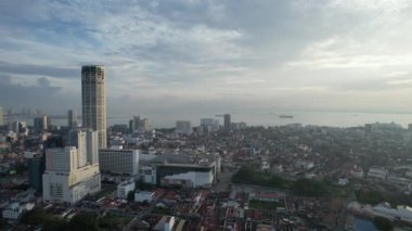 Georgetown, Penang Malezya - 14 Mayıs 2022 Ermeni Caddesi ve Georgetown 'un İnanılmaz Sahnesi