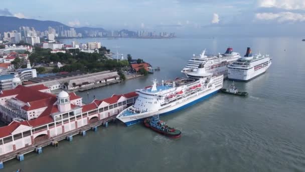 Джорджтаун Пенанг Малайзия Мая 2022 Года Терминал Круизных Судов Светтенхеме — стоковое видео