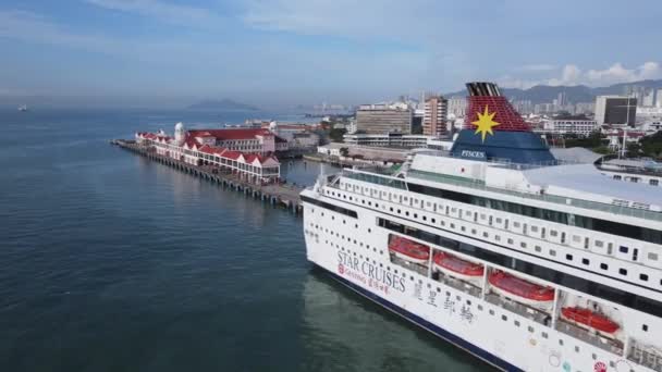 Georgetown Penang Malajsie Května 2022 Plavební Terminál Swettenham Cruise Některými — Stock video