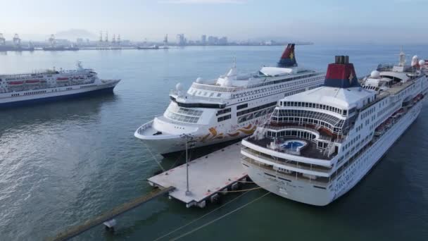 Georgetown Penang Malaysia Mei 2022 Swettenham Cruise Ship Terminal Some — Stok Video