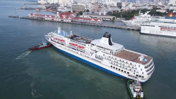 Georgetown Penang Malajzia 2022 Május Swettenham Cruise Ship Terminal Néhány — Stock videók