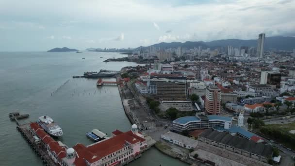 Georgetown Penang Malaysia May 2022 Swettenham Cruise Ship Terminal Some — 비디오